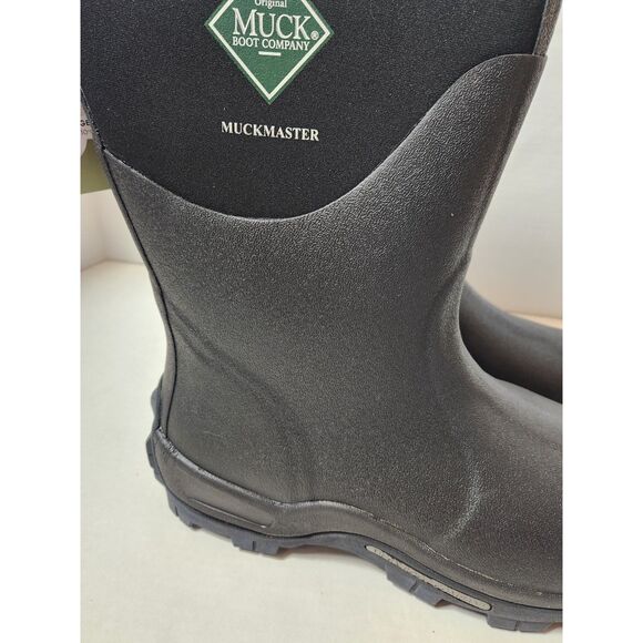 Muck Boot Muckmaster Fleece-Lined Waterproof Work Boot – Men’s Size 12, Black - Picture 4 of 11
